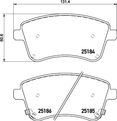 HELLA 8DB 355 015-331 - Kit pastiglie freno, Freno a disco www.autoricambit.com