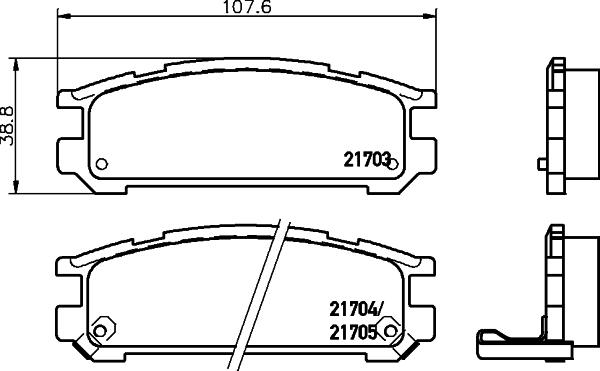 HELLA 8DB 355 016-491 - Kit pastiglie freno, Freno a disco www.autoricambit.com