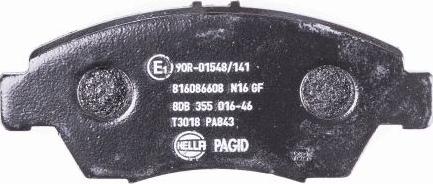 HELLA 8DB 355 016-461 - Kit pastiglie freno, Freno a disco www.autoricambit.com