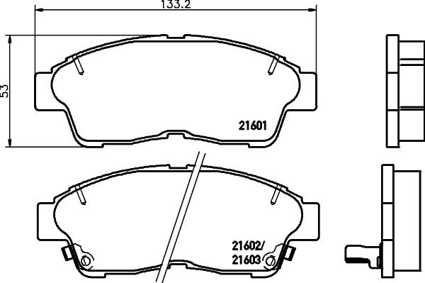 HELLA 8DB 355 016-421 - Kit pastiglie freno, Freno a disco www.autoricambit.com