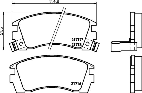 HELLA 8DB 355 016-551 - Kit pastiglie freno, Freno a disco www.autoricambit.com