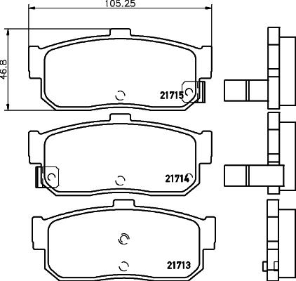 HELLA 8DB 355 016-561 - Kit pastiglie freno, Freno a disco www.autoricambit.com