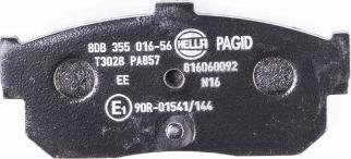 HELLA 8DB 355 016-561 - Kit pastiglie freno, Freno a disco www.autoricambit.com