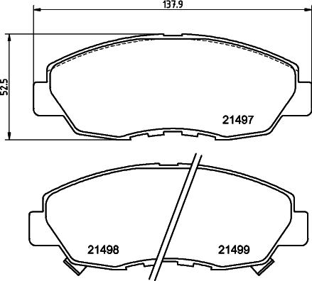 HELLA 8DB 355 016-511 - Kit pastiglie freno, Freno a disco www.autoricambit.com