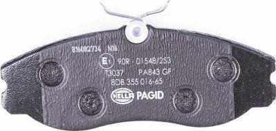 HELLA 8DB 355 016-651 - Kit pastiglie freno, Freno a disco www.autoricambit.com