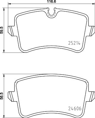 HELLA 8DB 355 016-011 - Kit pastiglie freno, Freno a disco www.autoricambit.com