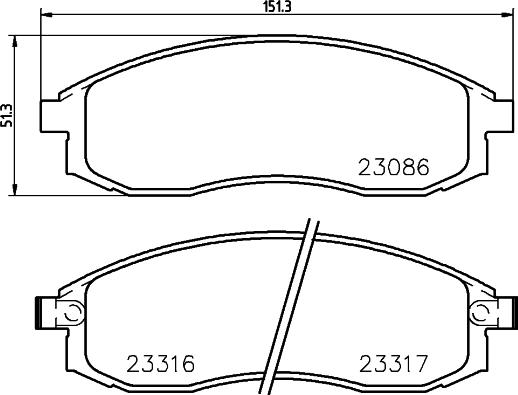 HELLA 8DB 355 016-891 - Kit pastiglie freno, Freno a disco www.autoricambit.com