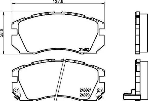 HELLA 8DB 355 016-881 - Kit pastiglie freno, Freno a disco www.autoricambit.com