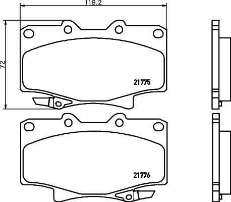 HELLA 8DB 355 016-871 - Kit pastiglie freno, Freno a disco www.autoricambit.com