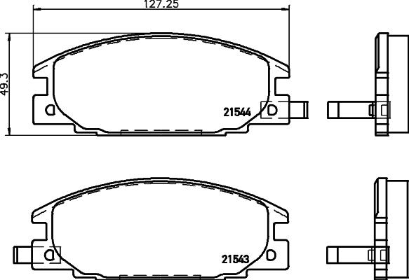 HELLA 8DB 355 016-341 - Kit pastiglie freno, Freno a disco www.autoricambit.com