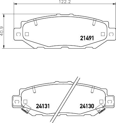 HELLA 8DB 355 027-001 - Kit pastiglie freno, Freno a disco www.autoricambit.com