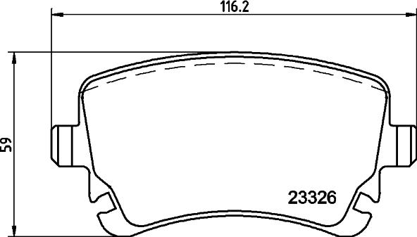 HELLA 8DB 355 010-971 - Kit pastiglie freno, Freno a disco www.autoricambit.com