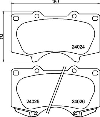 HELLA 8DB 355 010-491 - Kit pastiglie freno, Freno a disco www.autoricambit.com