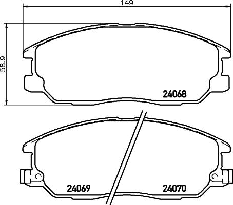 HELLA 8DB 355 010-451 - Kit pastiglie freno, Freno a disco www.autoricambit.com