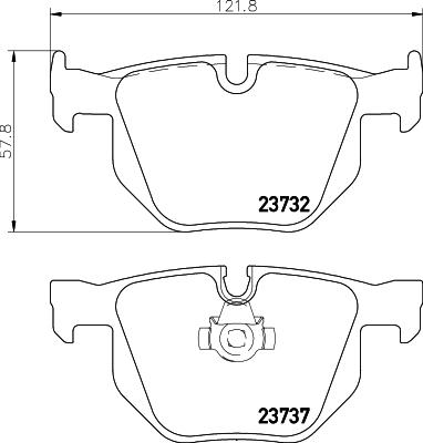 HELLA 8DB 355 010-471 - Kit pastiglie freno, Freno a disco www.autoricambit.com