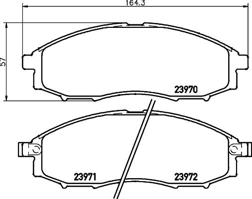 HELLA 8DB 355 010-671 - Kit pastiglie freno, Freno a disco www.autoricambit.com