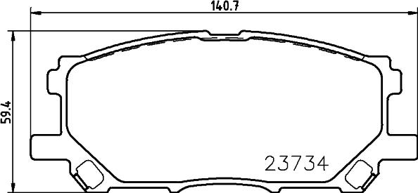 HELLA 8DB 355 010-071 - Kit pastiglie freno, Freno a disco www.autoricambit.com