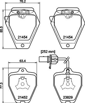 HELLA 8DB 355 010-191 - Kit pastiglie freno, Freno a disco www.autoricambit.com