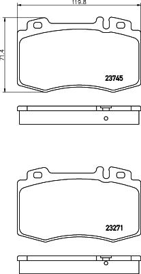 HELLA 8DB 355 010-101 - Kit pastiglie freno, Freno a disco www.autoricambit.com