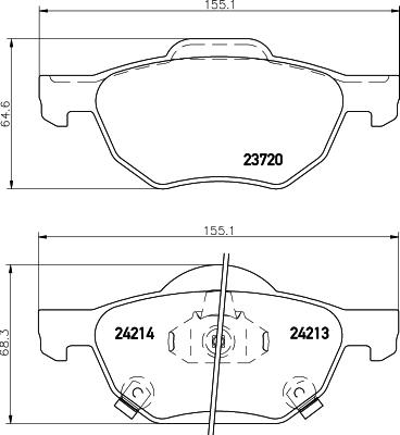 HELLA 8DB 355 010-831 - Kit pastiglie freno, Freno a disco www.autoricambit.com