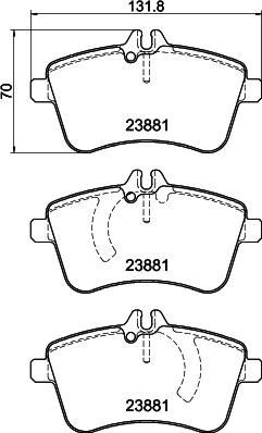 HELLA 8DB 355 010-331 - Kit pastiglie freno, Freno a disco www.autoricambit.com