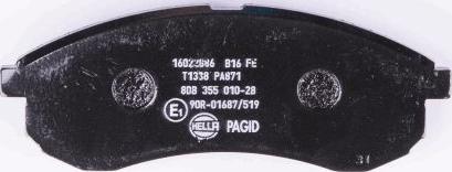 HELLA 8DB 355 010-281 - Kit pastiglie freno, Freno a disco www.autoricambit.com