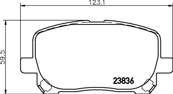 HELLA 8DB 355 010-221 - Kit pastiglie freno, Freno a disco www.autoricambit.com