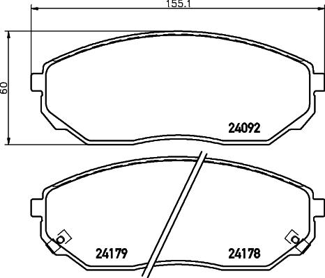 HELLA 8DB 355 028-261 - Kit pastiglie freno, Freno a disco www.autoricambit.com