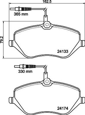 HELLA 8DB 355 011-491 - Kit pastiglie freno, Freno a disco www.autoricambit.com