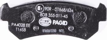 HELLA 8DB 355 011-451 - Kit pastiglie freno, Freno a disco www.autoricambit.com