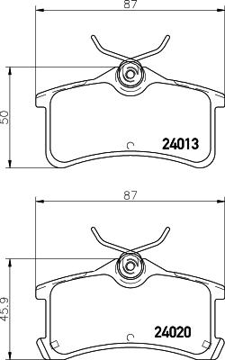 HELLA 8DB 355 011-511 - Kit pastiglie freno, Freno a disco www.autoricambit.com