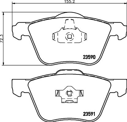 HELLA 8DB 355 011-571 - Kit pastiglie freno, Freno a disco www.autoricambit.com