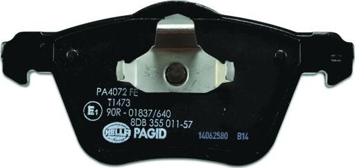 HELLA 8DB 355 011-571 - Kit pastiglie freno, Freno a disco www.autoricambit.com