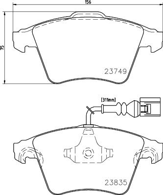 HELLA 8DB 355 011-621 - Kit pastiglie freno, Freno a disco www.autoricambit.com