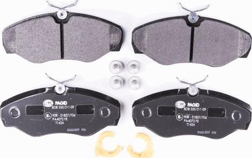 HELLA 8DB 355 011-091 - Kit pastiglie freno, Freno a disco www.autoricambit.com