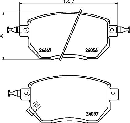 HELLA 8DB 355 011-101 - Kit pastiglie freno, Freno a disco www.autoricambit.com