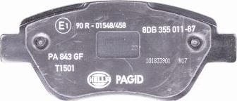 HELLA 8DB 355 011-871 - Kit pastiglie freno, Freno a disco www.autoricambit.com