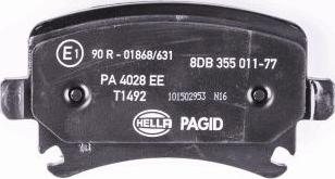 HELLA 8DB 355 011-771 - Kit pastiglie freno, Freno a disco www.autoricambit.com