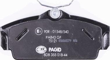 HELLA 8DB 355 018-441 - Kit pastiglie freno, Freno a disco www.autoricambit.com