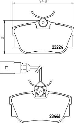 HELLA 8DB 355 018-591 - Kit pastiglie freno, Freno a disco www.autoricambit.com