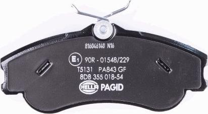 HELLA 8DB 355 018-541 - Kit pastiglie freno, Freno a disco www.autoricambit.com