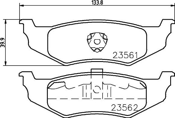 HELLA 8DB 355 018-661 - Kit pastiglie freno, Freno a disco www.autoricambit.com