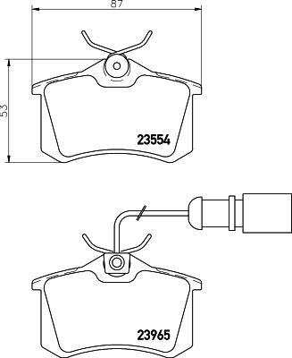 HELLA 8DB 355 018-601 - Kit pastiglie freno, Freno a disco www.autoricambit.com