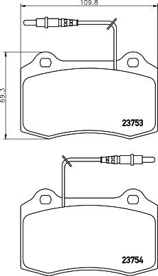 HELLA 8DB 355 018-631 - Kit pastiglie freno, Freno a disco www.autoricambit.com