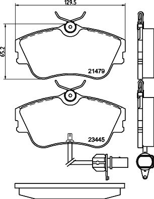 HELLA 8DB 355 018-621 - Kit pastiglie freno, Freno a disco www.autoricambit.com