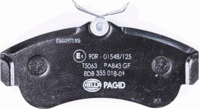 HELLA 8DB 355 018-011 - Kit pastiglie freno, Freno a disco www.autoricambit.com