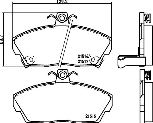 HELLA 8DB 355 018-031 - Kit pastiglie freno, Freno a disco www.autoricambit.com