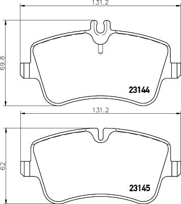 HELLA 8DB 355 018-331 - Kit pastiglie freno, Freno a disco www.autoricambit.com