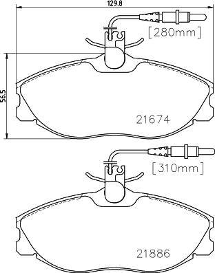 HELLA 8DB 355 018-221 - Kit pastiglie freno, Freno a disco www.autoricambit.com