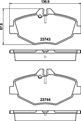 HELLA 8DB 355 018-731 - Kit pastiglie freno, Freno a disco www.autoricambit.com